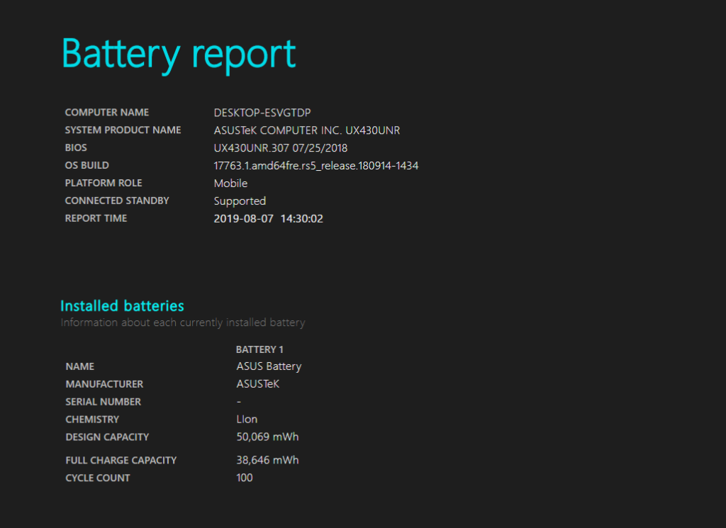 Windows Laptop Battery Heath Report - IT(jon)